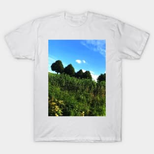 Sunshine meadow with adorable 4 queued trees T-Shirt